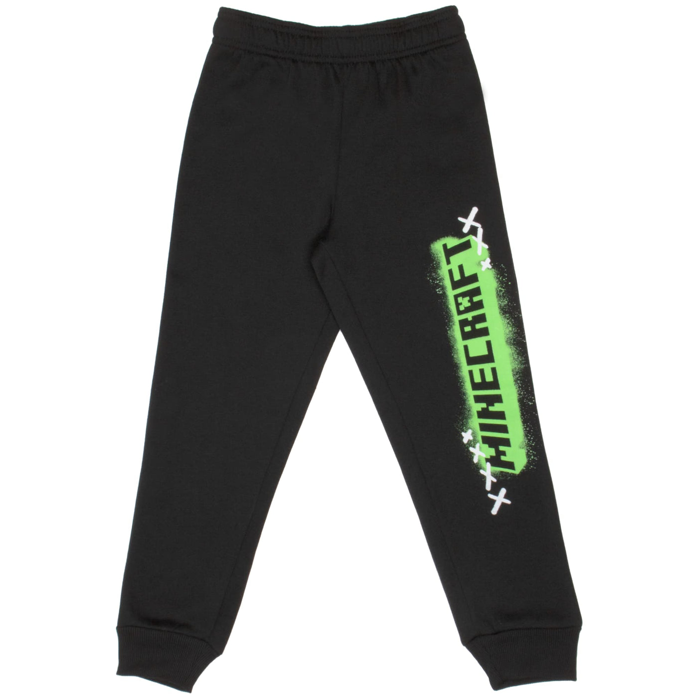 Minecraft Boys 3 Piece Fleece Pants Sets, Crew Neck Sweatshirt, T-Shirt, and Pants 3-Pack Bundle Set for Boys