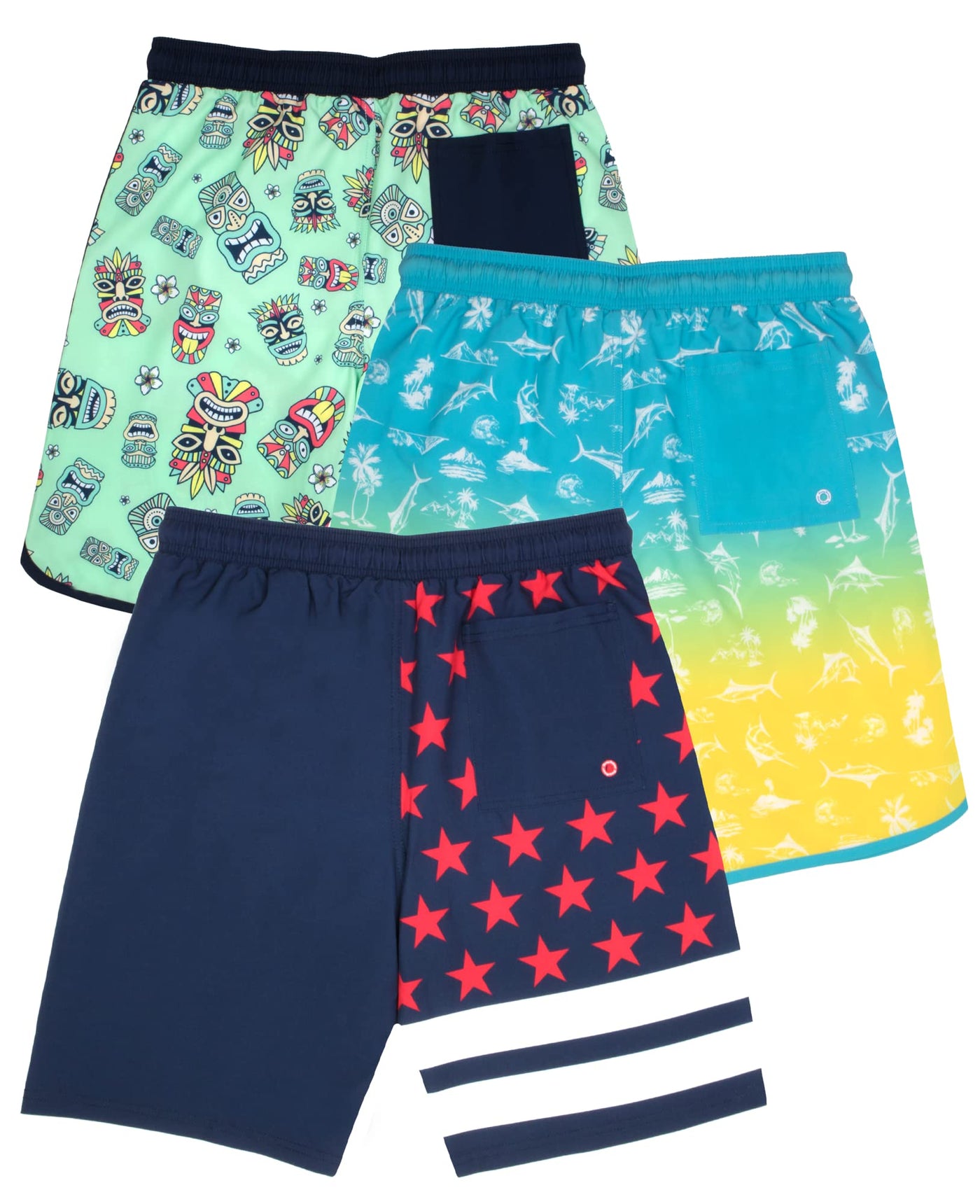 Tommy Bahama Swim Shorts for Boys 3 Pack, Boys Bathing Suit, Boys Swim Trunks 3 Pack Bundle Set