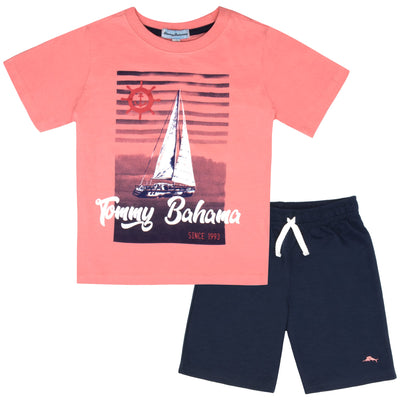 Tommy Bahama Boys 2-Piece Kids Clothing Set - Short Sleeve T-shirt & Shorts 2-Pack Bundle Set for Kids and Toddlers