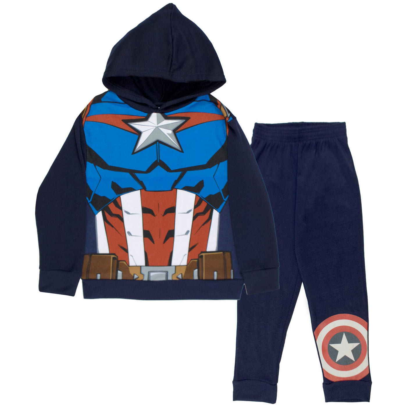 Marvel Avengers Boys Costume Hoodie and Pants Bundle Sets, Superheroes Hooded Sweatshirt and Pants Set for Boys