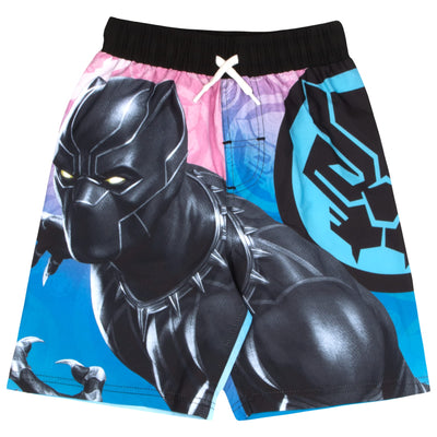 MARVEL Boys Avengers Spiderman Black Panther Miles Morales 2-Piece Swimsuit Set, Rash Guard & Swim Trunks for Boys