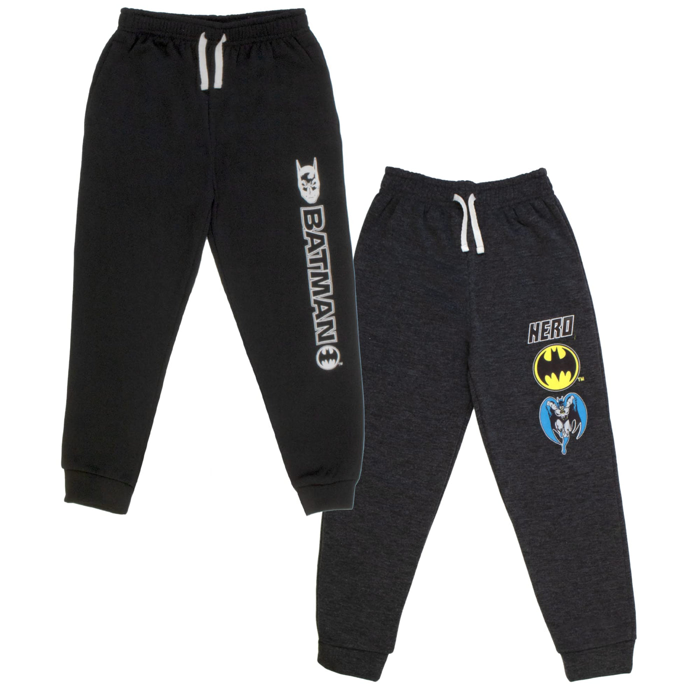BATMAN Boys Jogger 2-Pack, DC Comics Jogger 2-Pack Bundle Set for Boys