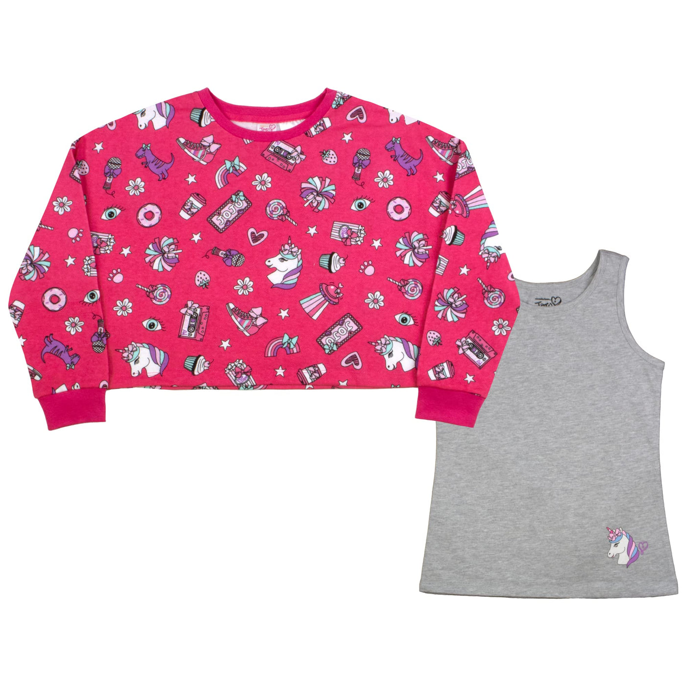 Nickelodeon JoJo Siwa Sweater and Tanktop 2-Pack for Girls, JoJo Siwa Girls Pullover Sweater and Tanktop 2-Pack Bundle