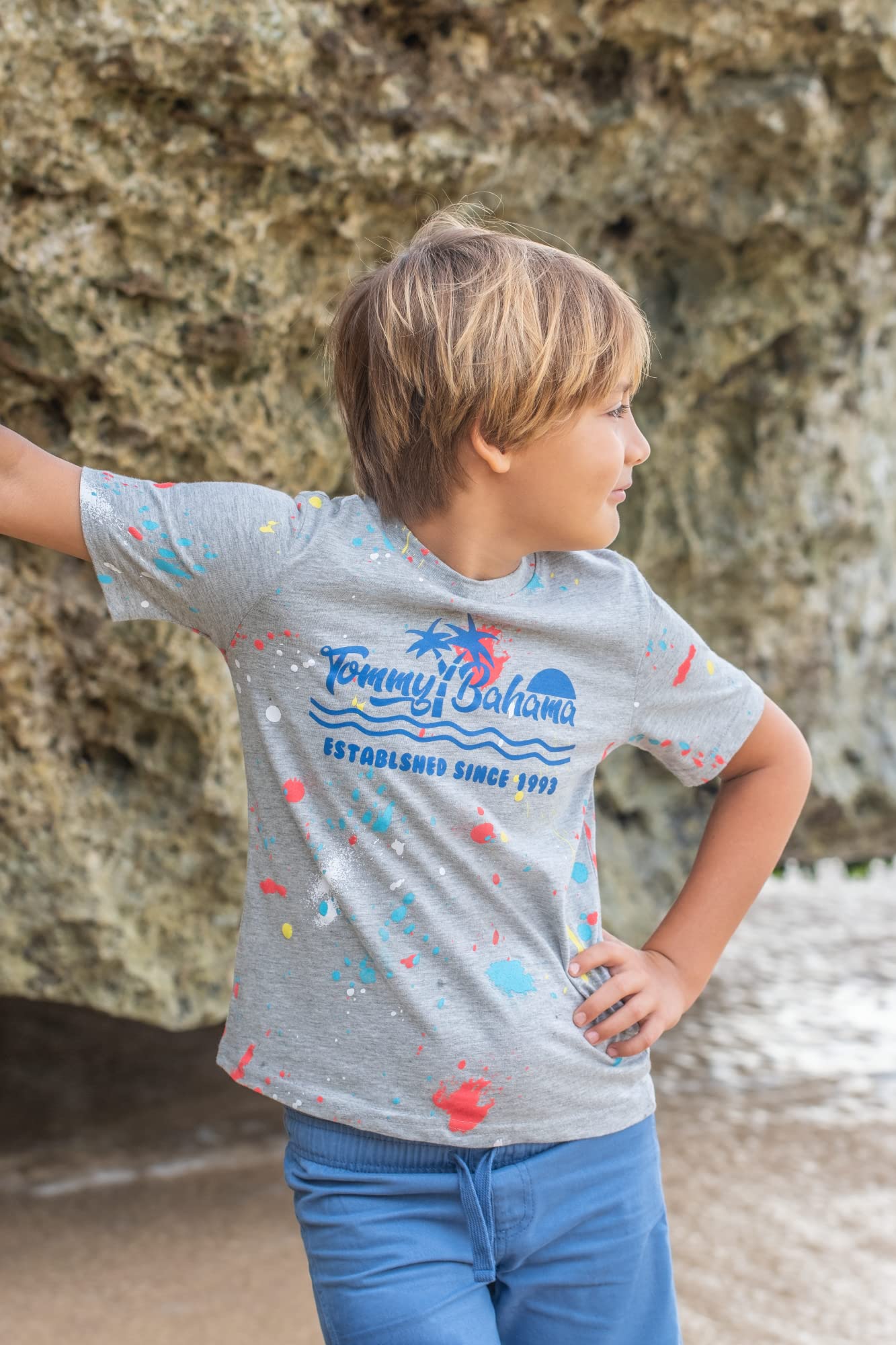 Tommy Bahama Boys 2-Piece Kids Clothing Set - Short Sleeve T-shirt