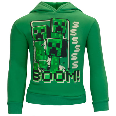 Minecraft Boys 2 Piece Fleece Pants Sets, Minecraft Pullover Hoodie and Jogger Set for Boys