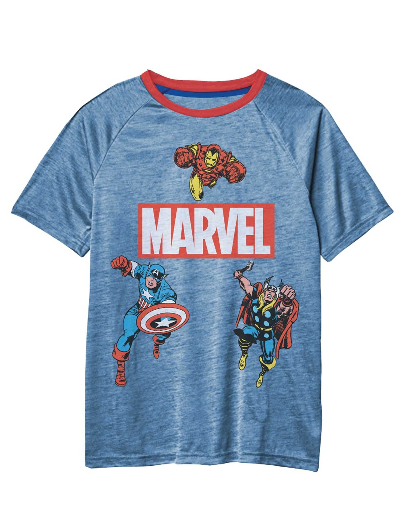 Marvel  Avengers and Spider-Man Boys Superhero Short Sleeve T-Shirt, Tank Top and Mesh Shorts Set Marvel Avengers and Spiderman 3-Piece Clothes Set for Boys