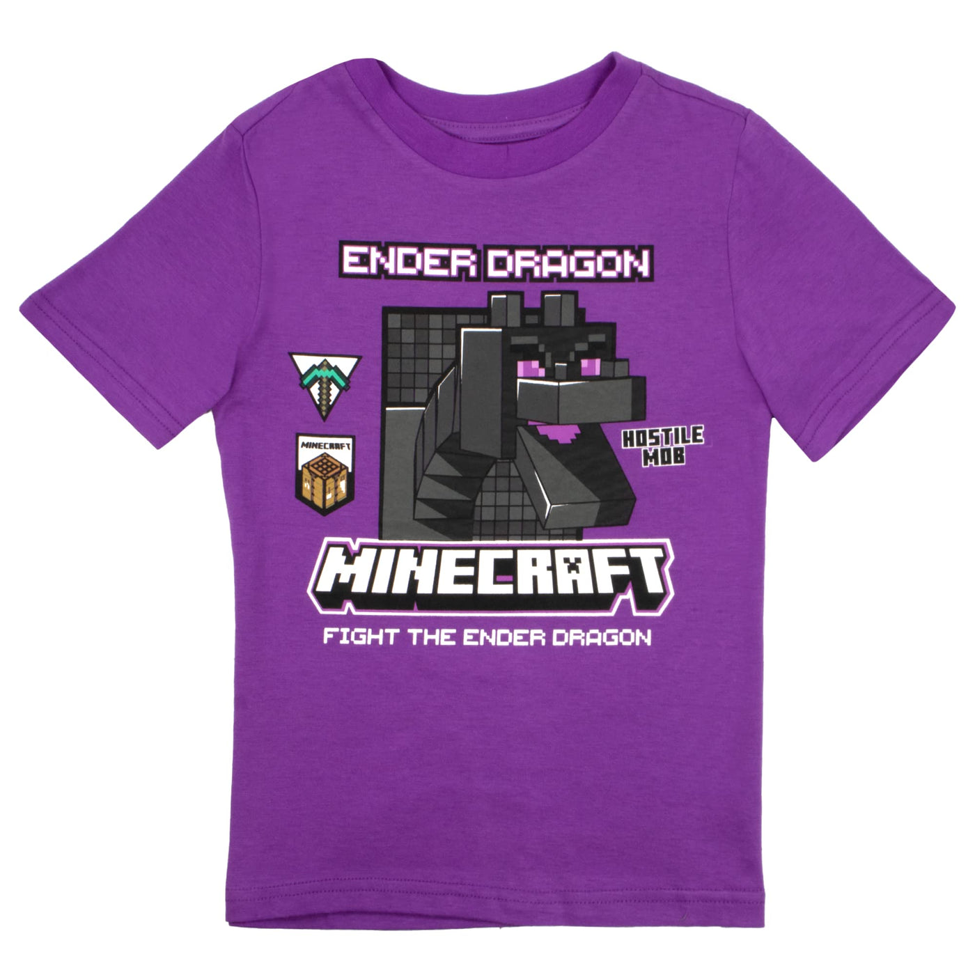 Minecraft Boys T-Shirt 2-Pack, Baseball Shirt and Tee 2-Pack Bundle Set for Boys