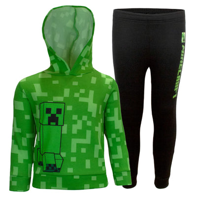 Minecraft Boys 2 Piece Fleece Pants Sets, Minecraft Pullover Hoodie and Jogger Set for Boys