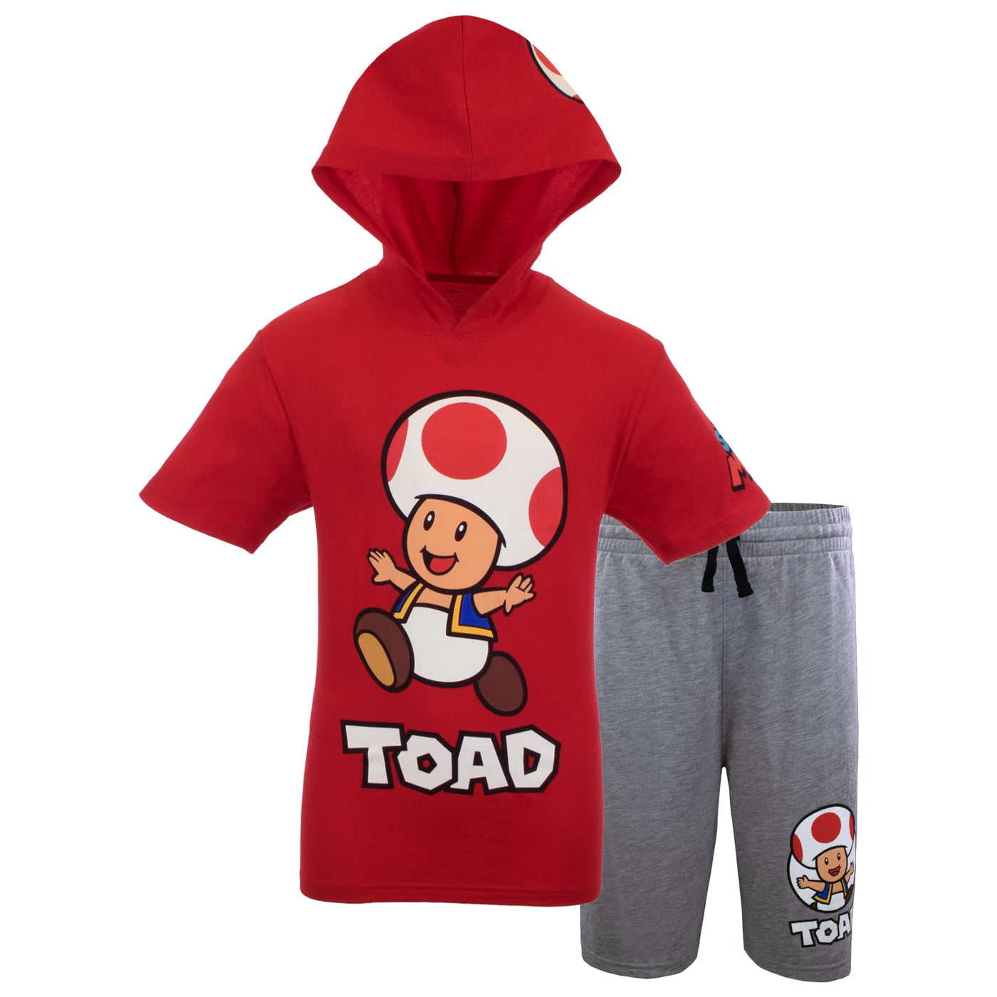 NINTENDO Characters Super Mario Lightweight Costume Short Sleeve Hoodie T-Shirt & Shorts Set