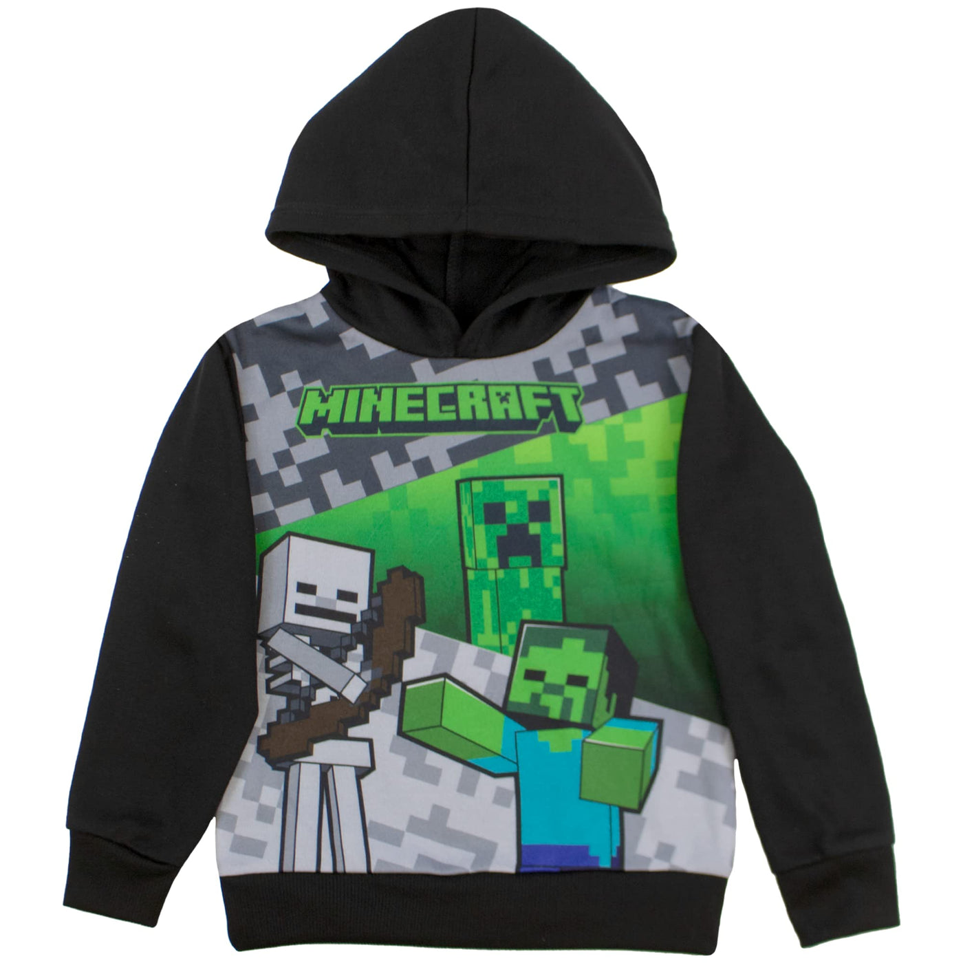 Minecraft Boys 2 Piece Fleece Pants Sets, Minecraft Pullover Hoodie and Jogger Set for Boys