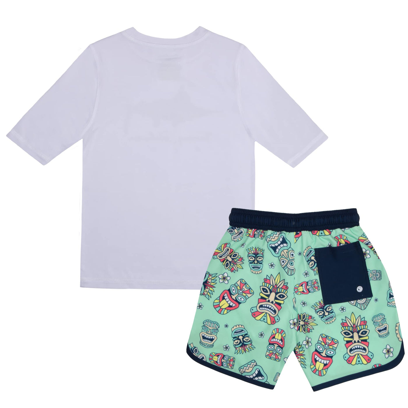 Tommy Bahama 2-Piece Swimsuit Set, Rash Guard & Swim Trunks 2-Pack Bundle Set for Boys and Toddlers