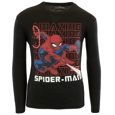 Marvel Avengers and Spider Man T-Shirts for Boys, Superhero Long Sleeve Tees for Boys