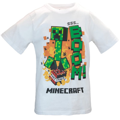 Minecraft Creeper Boys 3-Piece Bundle Set, Zip up Fashion Hoodie, Short Sleeve T-Shirt, and Jogger Sweatpants