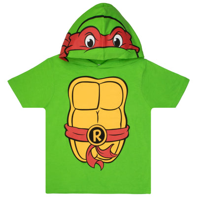 Nickelodeon Teenage Mutant Ninja Turtles Boys Costume 2-Piece Set, TMNT Hoodie Tee & Shorts 2-Pack Bundle Set