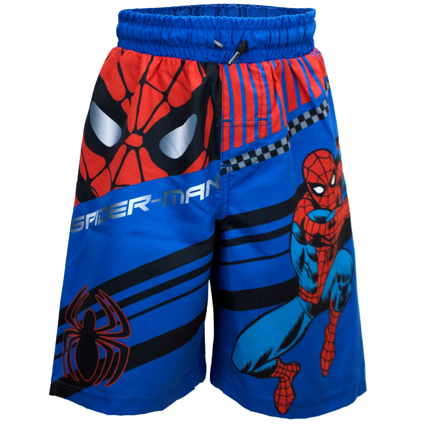 MARVEL Boys Avengers Spiderman Black Panther Miles Morales 2-Piece Swimsuit Set, Rash Guard & Swim Trunks for Boys