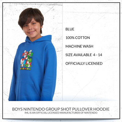 NINTENDO Super Mario Bros Clothing Boys Super Mario Hoodie Mario Kart Hooded Sweatshirt for Boys