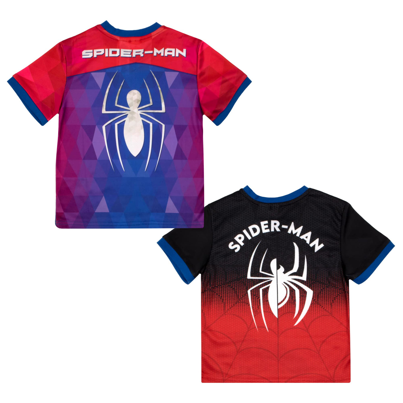 Marvel Spider-Man Boys 2-Piece Gamer Athletic Set, 2-Pack Short Sleeve T-Shirt Bundle Set for Kids