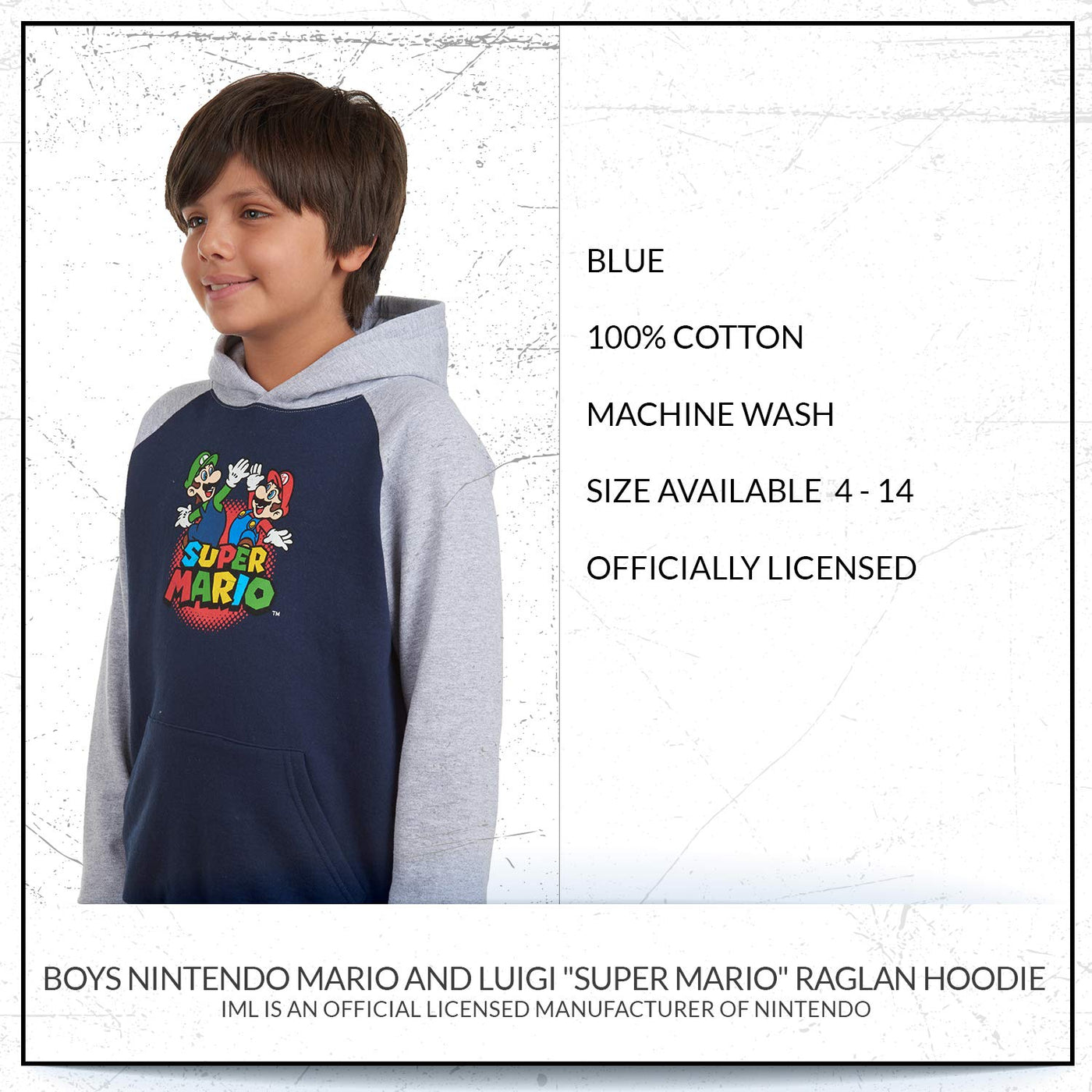 NINTENDO Super Mario Bros Clothing Boys Super Mario Hoodie Mario Kart Hooded Sweatshirt for Boys