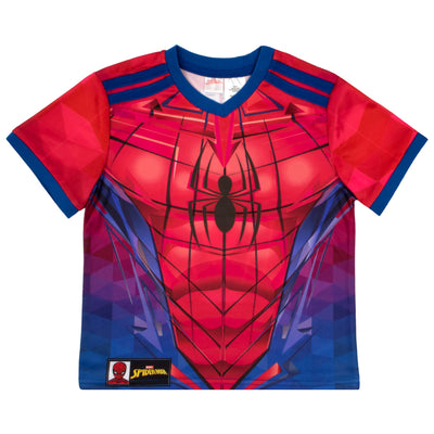 Marvel Spider-Man Boys 2-Piece Gamer Athletic Set, 2-Pack Short Sleeve T-Shirt Bundle Set for Kids