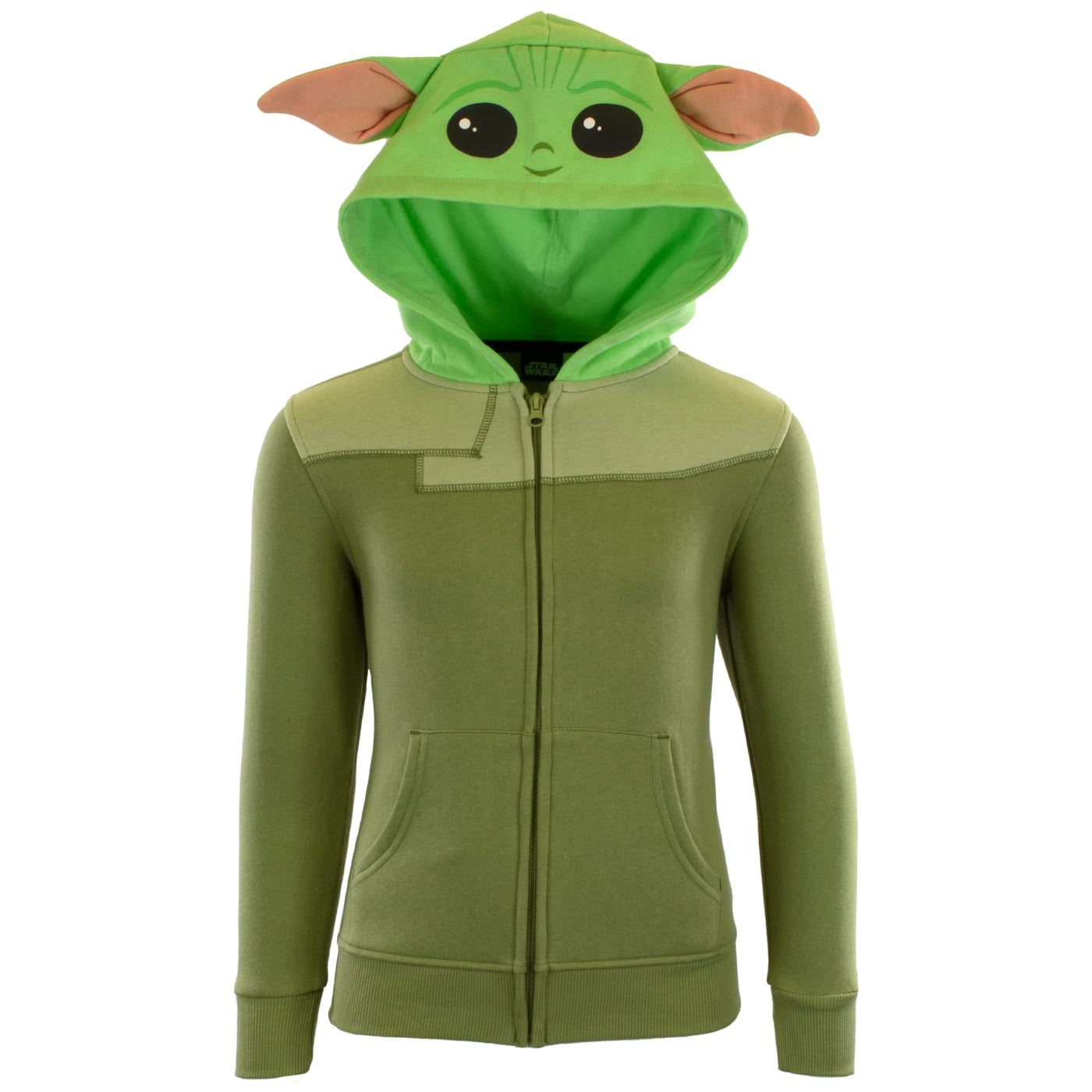 Star Wars The Mandalorian Baby Yoda "The Child" Boys Costume Zip up Hoodie Sweatshirt for Kids