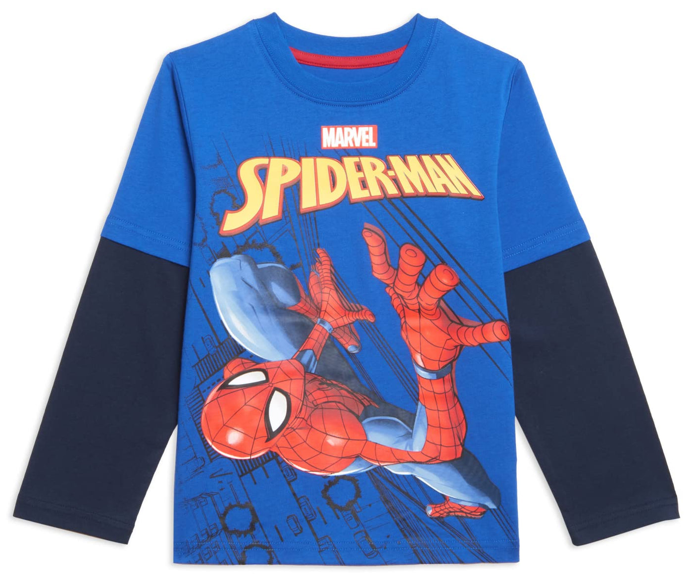 MARVEL Spider-Man and Avengers Long Sleeve T-Shirt 2-Pack for Boys, Spiderman and Avengers Boys Long Sleeve Tees Bundle Set