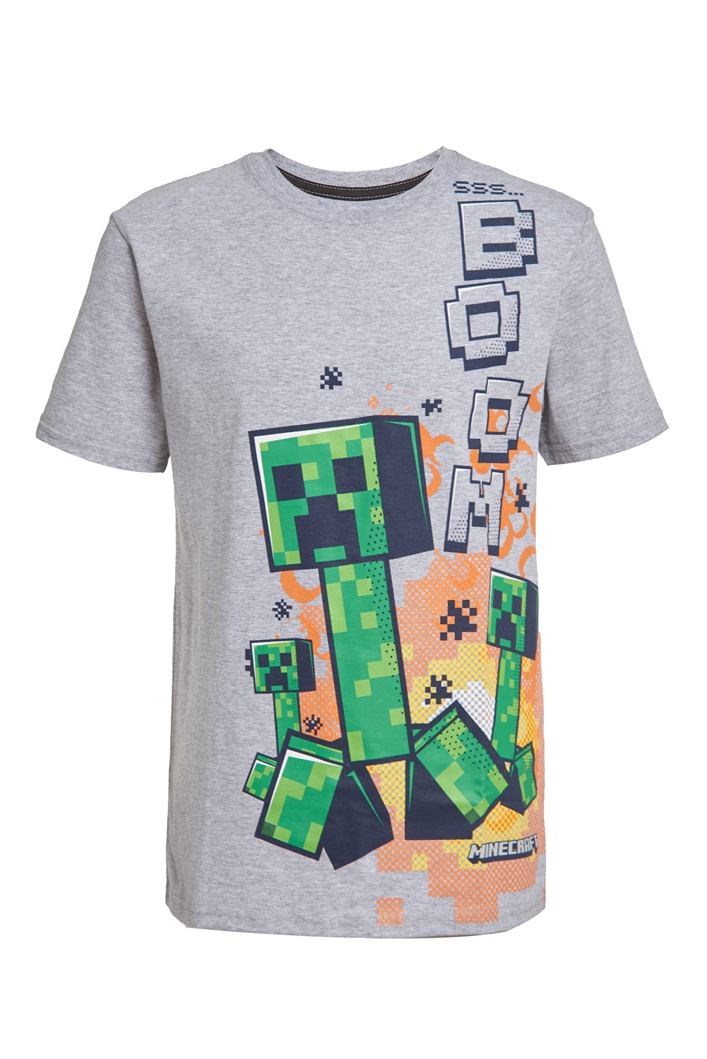 Minecraft Boys Creeper & Characters 3 Colors Short Sleeve T-Shirt Set, 3 Pack