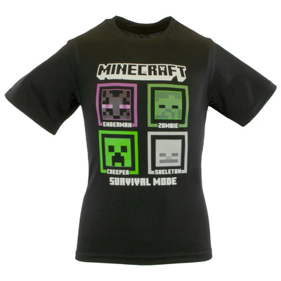 Minecraft Creeper Boys Athletic Gamer Top Graphic Tee Shirt 2 Pack