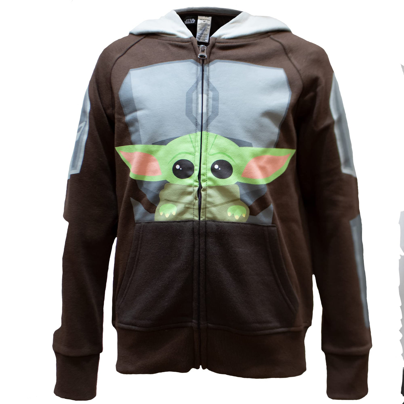 Star Wars The Mandalorian Baby Yoda "The Child" Boys Costume Zip up Hoodie Sweatshirt for Kids