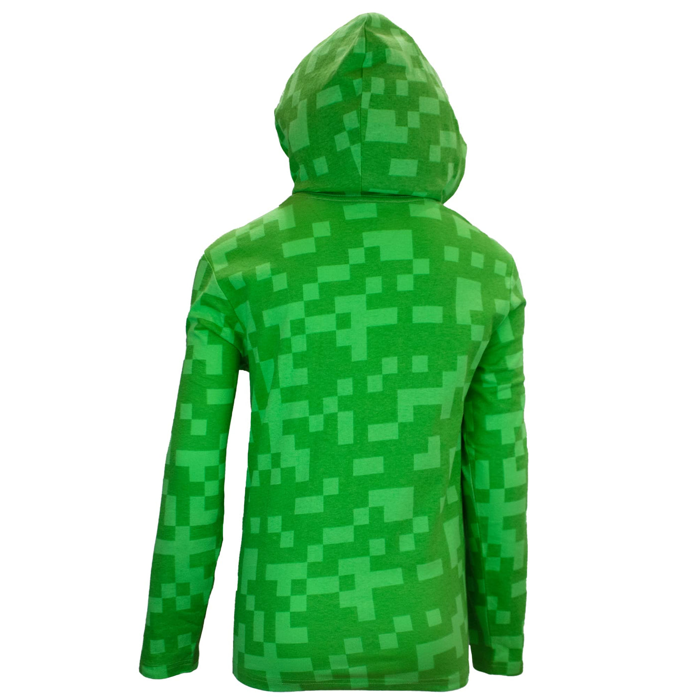 Minecraft Boys Long Sleeve Creeper Hoodie Tee