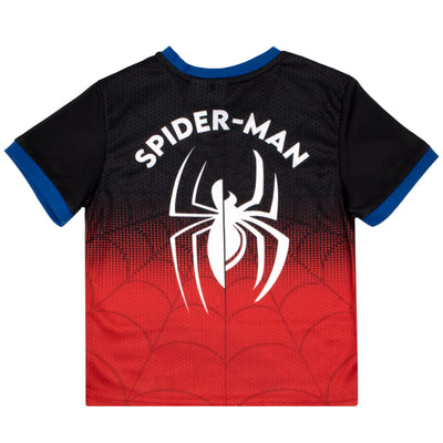 Marvel Spider-Man Boys 2-Piece Gamer Athletic Set, 2-Pack Short Sleeve T-Shirt Bundle Set for Kids