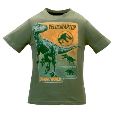 Universal Studios Jurassic World Boys 2 Pack T-Shirt Set, Dinosaur Shirts for Boys