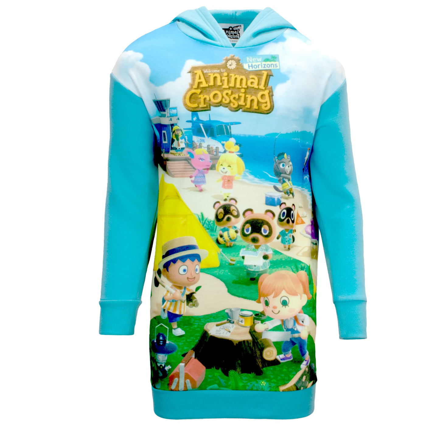 NINTENDO Girls Hooded Dresses, Animal Crossing New Horizons Hoodie Dresses for Girls