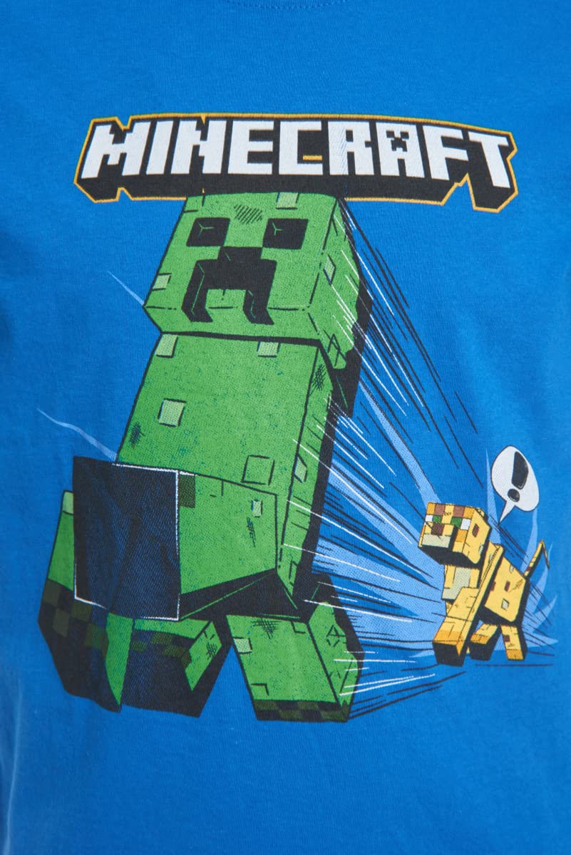 Minecraft Boys Creeper & Characters 3 Colors Short Sleeve T-Shirt Set, 3 Pack