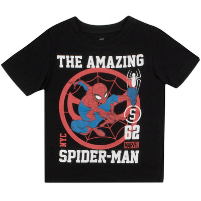 Marvel Spider-Man Boys T-Shirt 2-Pack, Spiderman Baseball Shirt and Tee 2-Pack Bundle Set for Boys