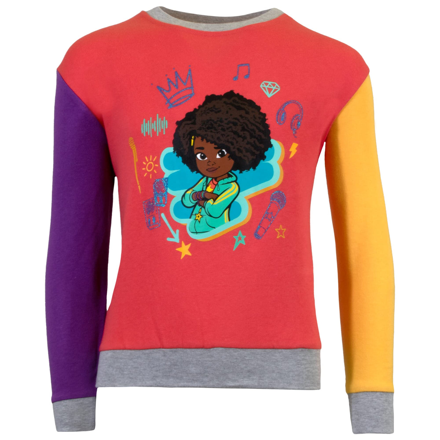 Karma's World Girls Crewneck Sweatshirt, Karma's World Pullover Crewneck for Girls