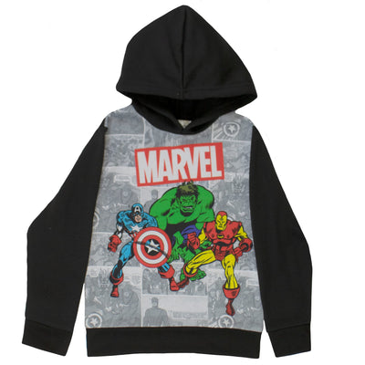 Marvel Avengers 2-Piece Fleece Pants Sets, Superhero Fleece Hoodie and Pants Bundle Set for Boys