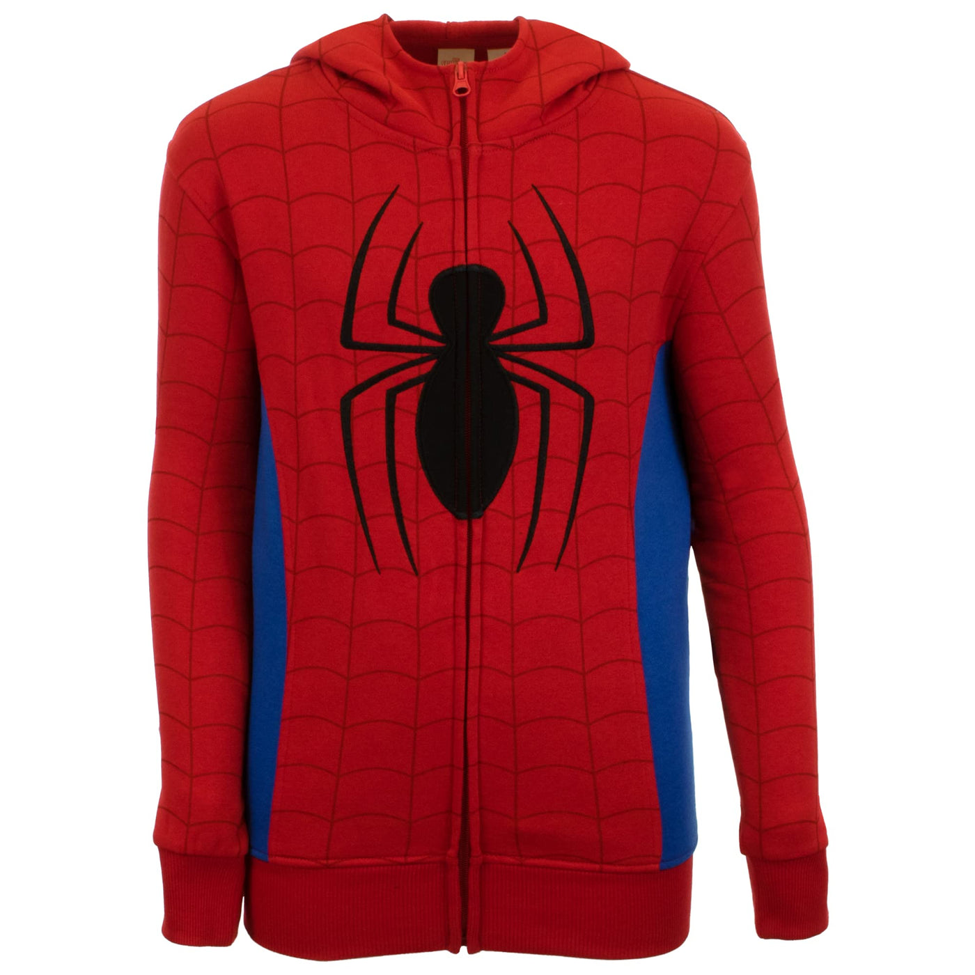 Marvel Superheroes Boys Zip-Up Fashion Hoodie for Kids, Boys Spider-Man Costume and Avengers Hooded Sweatshirt for Kids