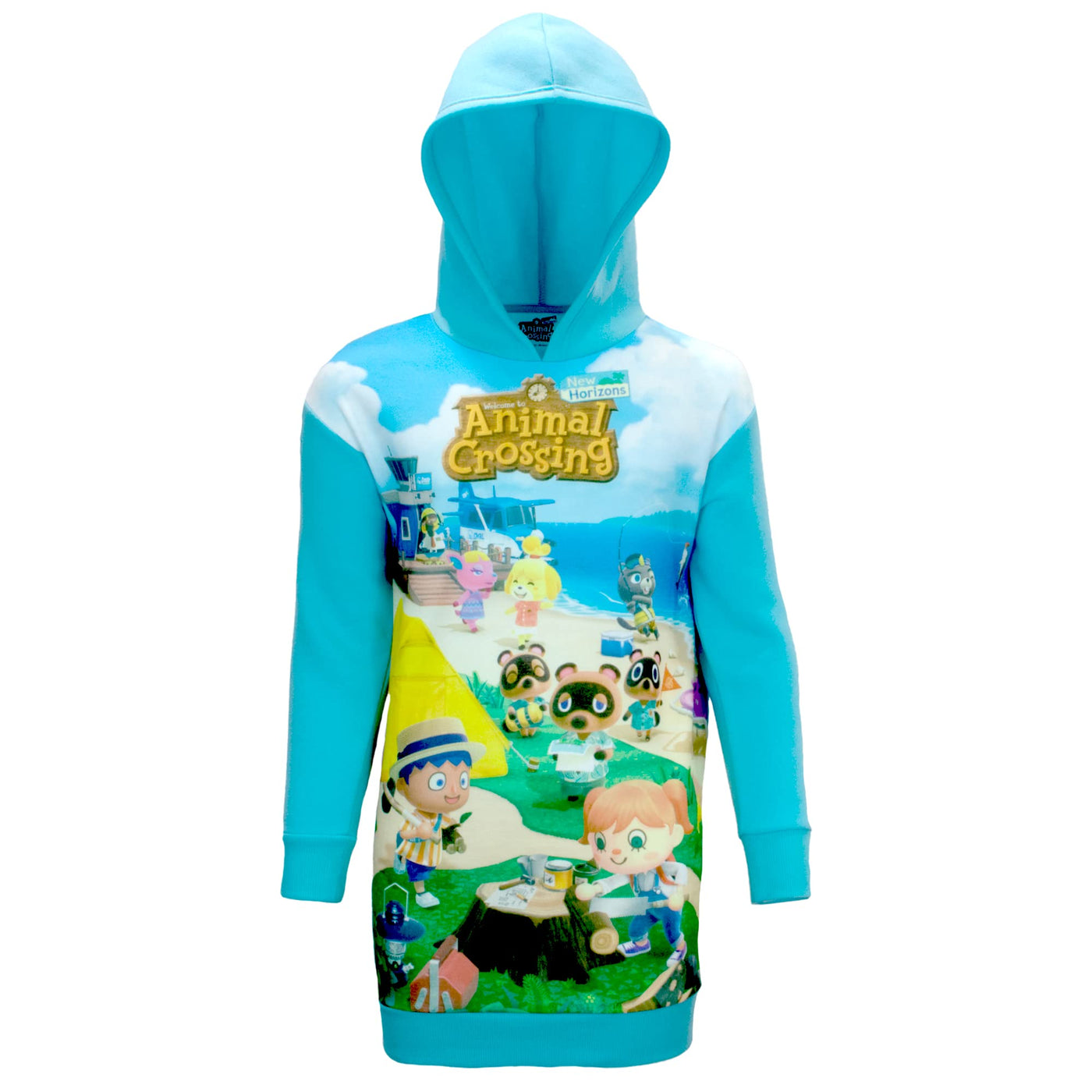 NINTENDO Girls Hooded Dresses, Animal Crossing New Horizons Hoodie Dresses for Girls