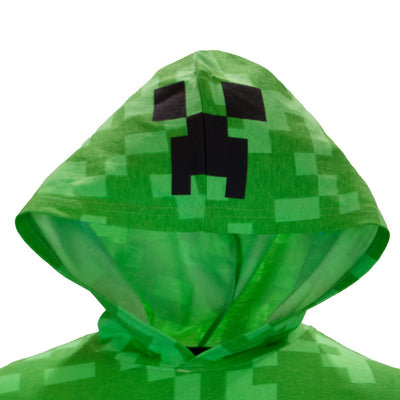 Minecraft Boys Long Sleeve Creeper Hoodie Tee