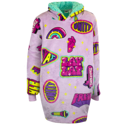 Nickelodeon THE WAYY BIG HOODIE Plush Lined Oversized Hoodie, Jojo Siwa and That Girl Lay Lay Soft Cozy Hoodies for Girls