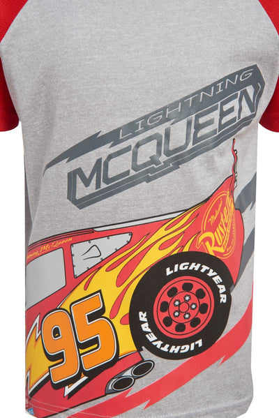 Disney boys Boys Cars Lightning Mcqueen Gray Heather 3 Piece T-shirt Tank Top Short Set