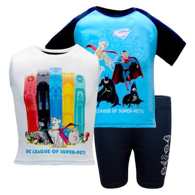 WARNER BROS. DC Comics DC League of Super-Pets Boys T-Shirt, Tanktop, and Shorts 3-Piece Set