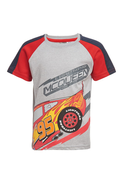 Disney boys Boys Cars Lightning Mcqueen Gray Heather 3 Piece T-shirt Tank Top Short Set