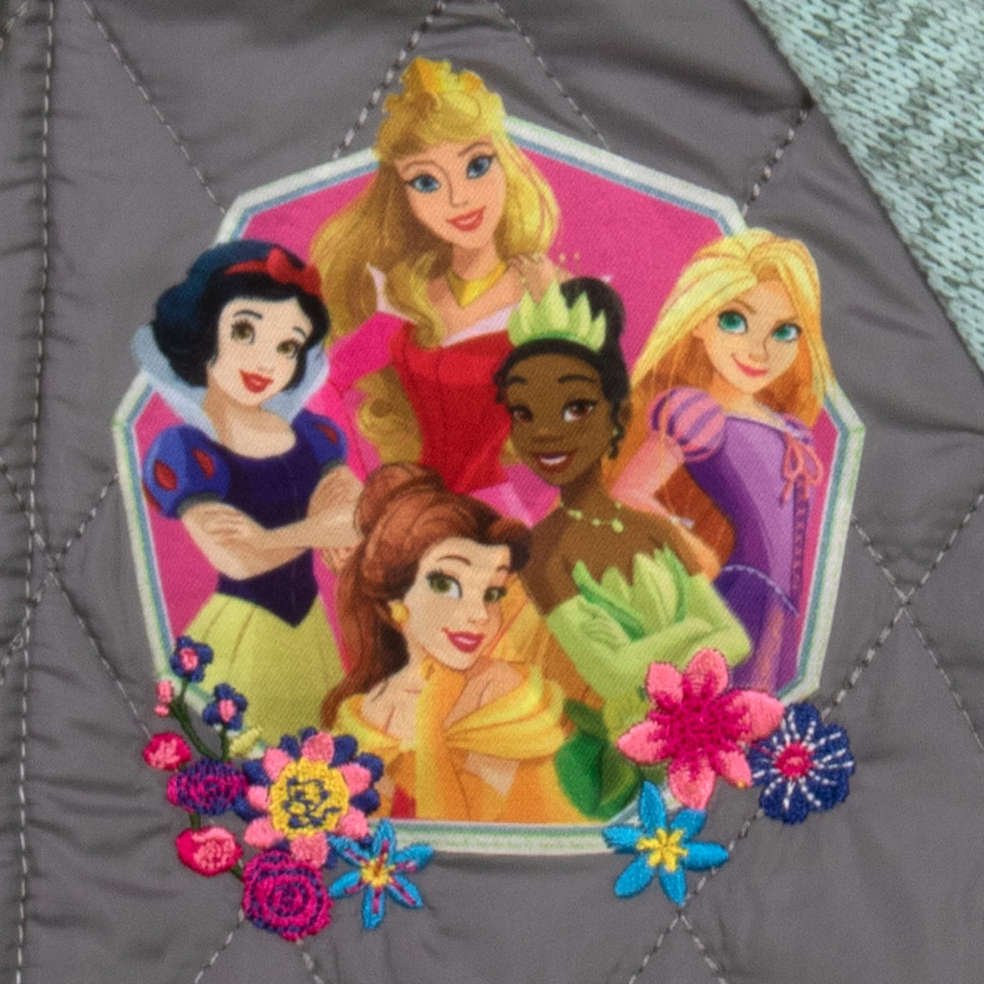 Disney Princess 3Pc Pants Set for Girls, Cinderella, Snow White, Jasmine, Ariel and More Zip-Up Hoodie, T-Shirt, Pants Set