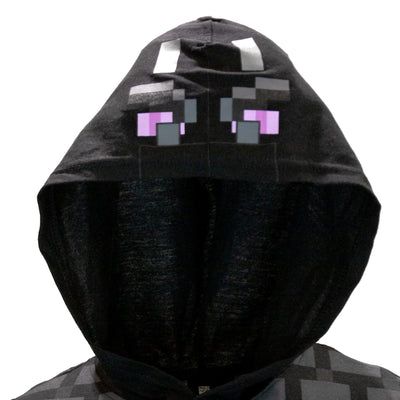 Minecraft Boys Costume Short Set with Black TNT Short and Mincraft Logo on Green Hooded T-Shirt