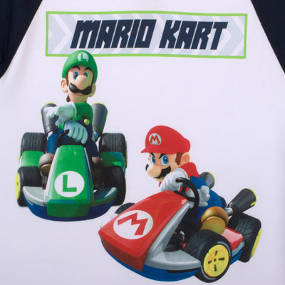 NINTENDO Boys Swimsuit and Rashguard Shirt Set, Super Mario Kart Swim Trunks and Rashguard Shirt for Boys