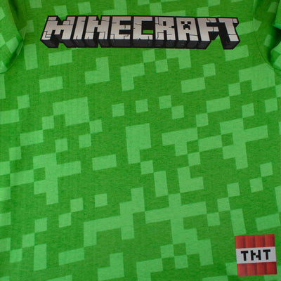 Minecraft Boys Long Sleeve Creeper Hoodie Tee