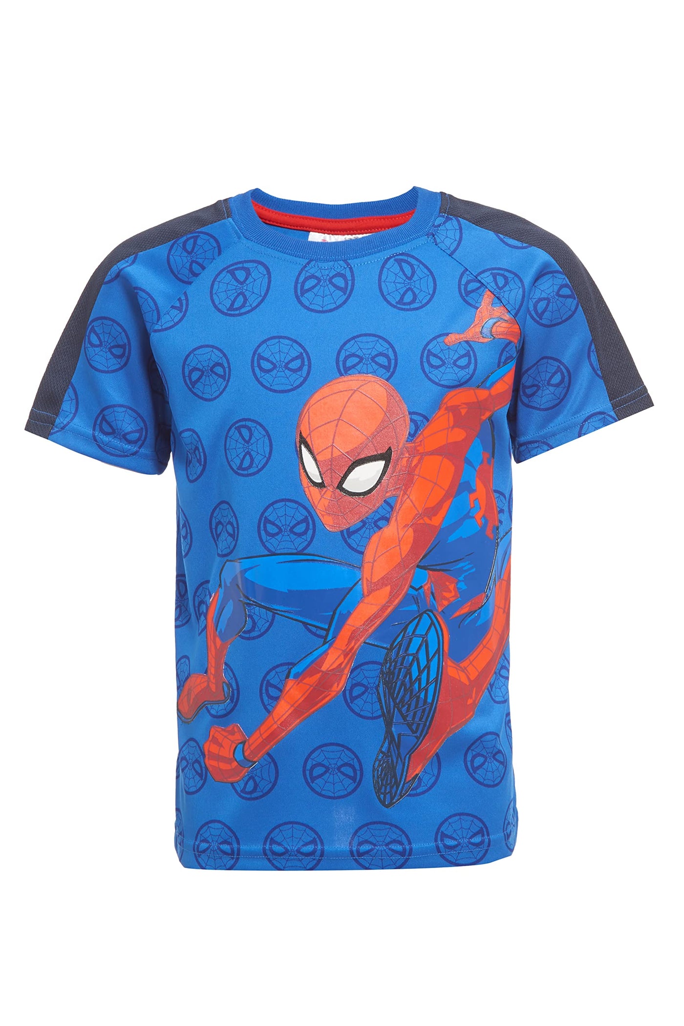 Marvel  Avengers and Spider-Man Boys Superhero Short Sleeve T-Shirt, Tank Top and Mesh Shorts Set Marvel Avengers and Spiderman 3-Piece Clothes Set for Boys