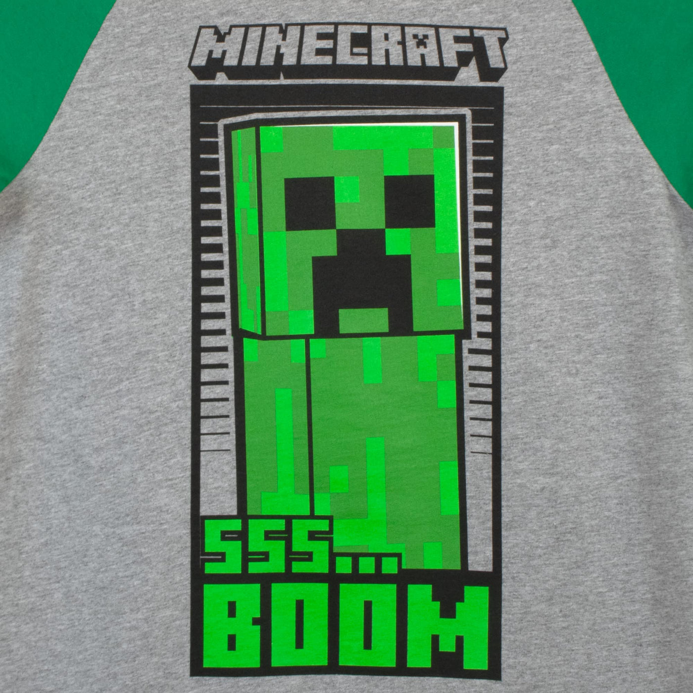 Minecraft Boys Long Sleeve Creeper Hoodie Tee