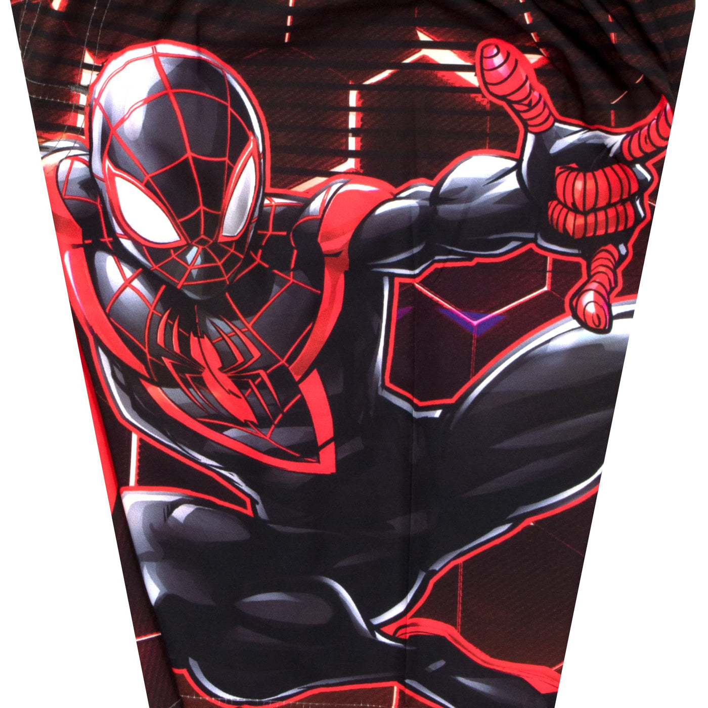 MARVEL Boys Avengers Spiderman Black Panther Miles Morales 2-Piece Costume Swimsuit Set, Rash Guard & Swim Trunks for Boys